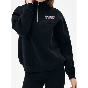 Dámská móda Sinsay - Mikina s&nbsp;kapucí a&nbsp;vyšívaným nápisem - černá - 015GZ-99X - 015GZ-99X-L-1