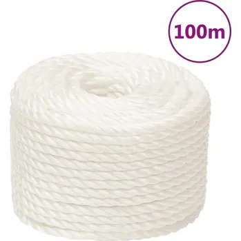 Lany Lano polypropylenové stáčené 20 mm, 100 m, bílé, nosnost 2400 kg