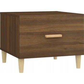 Konferenční stolek Konferenční stolek hnědý dub 50 x 50 x 40 cm se zásuvkou