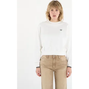 Pánská mikina Mikina FRED PERRY Tipped Sweatshirt Snow White 38