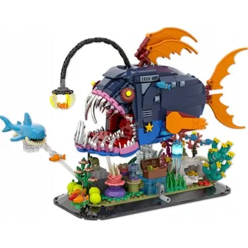 ostatní stavebnice STAVEBNICE RYBA MOŘSKÁ SVÍTÍCÍ (LANTERN FISH) LED 1200 dílků STAVEBNICE