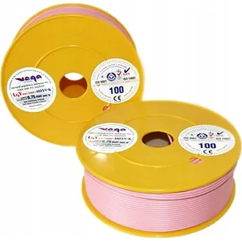 elektrický kabel Kabel LGY/H05V-K 0,75 mm2 100 m Růžový