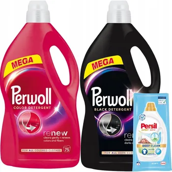 Prací prostředek Perwoll Renew Black Color Tekutý prací prostředek na černé a barevné prádlo 2 x 3,75 l +