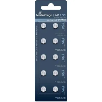 Článková baterie MediaRange Premium alkalické baterie AG3, LR41, 1.5V, 10ks