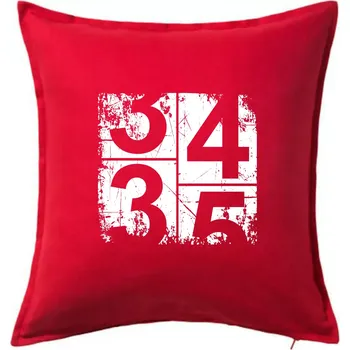 Polštář Tachometr 35 - Polštář 50x50 - 50x50 - Pouze potah ( Červená )