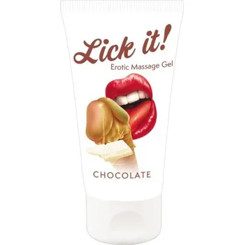 Intimní drogerie Lick it! erotický lubrikační masážní gel s vůní a příchutí čokolády 50 ml