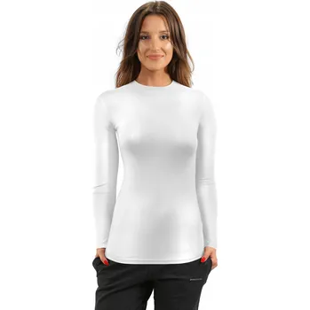 Dámská halenka Sesto Senso Dámská halenka s dlouhým rukávem a kulatým výstřihem XXL bílá