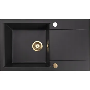 Granitový dřez Jednokomorový granitový dřez Brenor Estein 86, černý