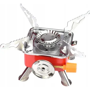 Turistický vařič Přenosný turistický plynový vařič na kartuše + 4 kartuše