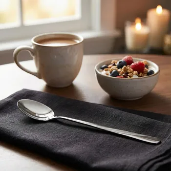 Příbor Nerezová, koktejlová lžička na kávu latté a zmrzlinu AMAZON 19&nbsp;cm