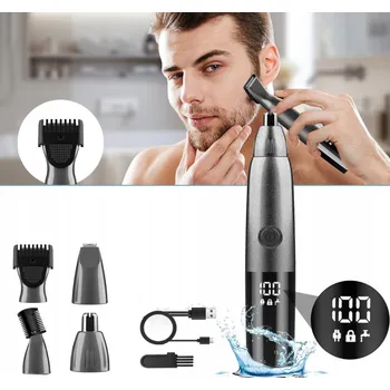 ZASTŘIHOVAČ HOLICÍ STROJEK DO UŠÍ HOLENÍ VOUSŮ VLASŮ VOUSŮ 4v1 SILNÝ 600 mAh