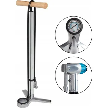 pumpička Hustilka na kolo s manometrem 2,5" Truflo Classictrax 240 PSI, podlahová