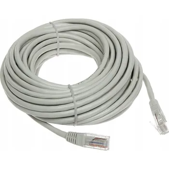 Síťový kabel Patchcord Lexton U/UTP 5e RJ45 / RJ45 10 m šedý