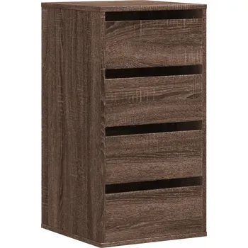 Komoda Komoda hnědý dub 40 x 41 x 76 cm, 4 zásuvky, dřevotříska