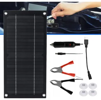 Univerzální solární nabíječka SOLÁRNÍ NABÍJEČKA Kempingový SOLÁRNÍ PANEL TURISTICKÝ IP65 12V