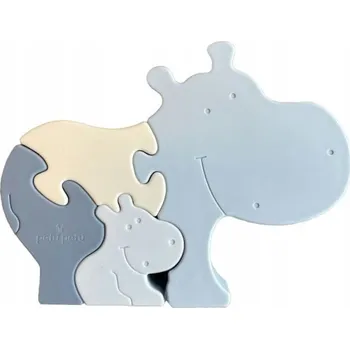 Puzzle Petu Petu silikonové puzzle skládačka Hipo Blue