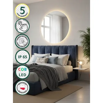 Zrcadlo ZRCADLO KULATÉ 70 CM HORIZON BEZ ZAPNUTÍ NEUTRÁLNÍ BARVA BÍLÁ 4K