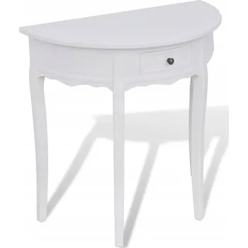 Konferenční stolek Bílý konzolový stolek 80 x 40 x 78 cm, MDF a borové dřevo