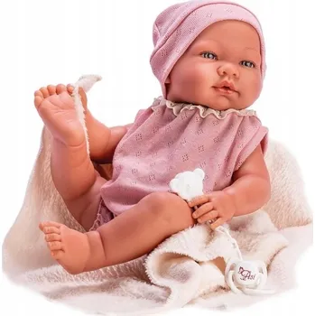 Panenka Panenka Baby Maria v Růžovém Oblečku a Béžové Dekce 43 cm