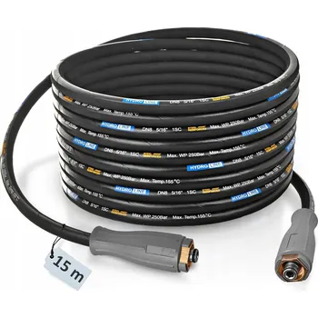 Příslušenství pro vysokotlaký čistič Hadic 15 m pro vysokotlaké čističe KARCHER HD HDS s Easy Lock Force DN8 Max 250 Bar 155 °C TR22