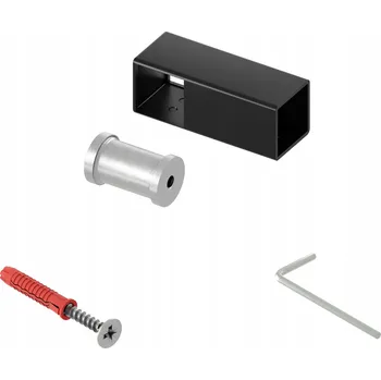 Zábradlí Držák madla schodiště pro profil 25x25 mm průchozí černý Faro P