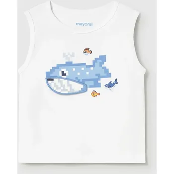 Chlapecké tričko Dětské tričko Mayoral 1018.3D.Baby.PPY2 bílá 00A, vel. 74