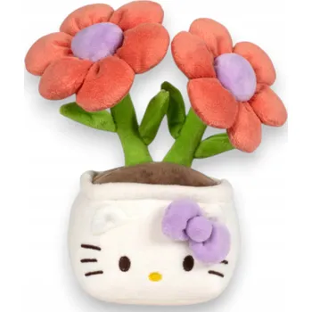 plyšák Hello Kitty – Plyš „Květináč“ 20 cm Květiny
