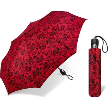 Deštník Pierre Cardin automatický skládací deštník s pouzdrem, červený