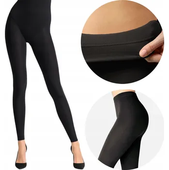 Dámské legíny Dámské zateplené legíny 250 DEN s fleecem, silné zimní, černé Legs S/M C