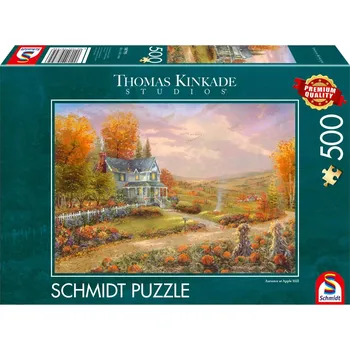 Puzzle Schmidt Spiele 500dílné Puzzle Schmidt Spiele - PQ Puzzle 500dílné Puzzle KINKADE Podzim v Apple Hill