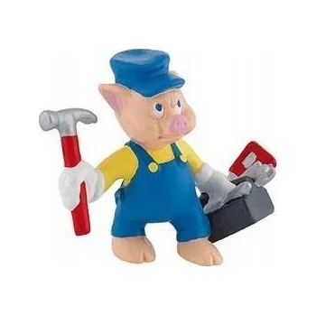 Figurka Figurka Bullyland Tři malá prasátka - Prasátko s nářadím
