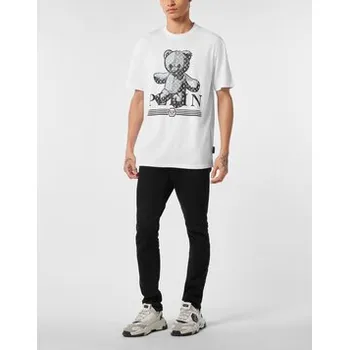 Pánské oblečení PHILIPP PLEIN T-Shirt 25579 Bílá Regular Fit 4XL