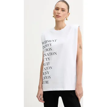 Bavlněný top Elisabetta Franchi MA70P61E2 bílá 00X, vel. 38