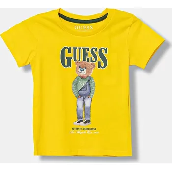 Dívčí tričko Dětské bavlněné tričko Guess N6RI05.K8HM4.PPY2 žlutá 11X, vel. 122-125