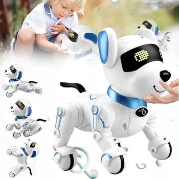 Obraz INTERAKTIVNÍ ROBOTICKÝ PES NA DÁLKOVÉ OVLÁDÁNÍ DOTYK PILOT TRIKY TANČÍ