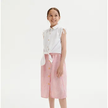 Dětská móda Reserved - Sukně s knoflíky - růžová - 5469S-30X - 5469S-30X-116