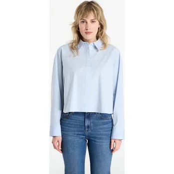 Pánská košile Košile Calvin Klein Jeans Solid Boxy Cropped Shirt Grey M