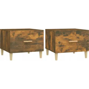 Konferenční stolek Konferenční stolky 50 x 50 x 40 cm kouřový dub, sada 2 ks