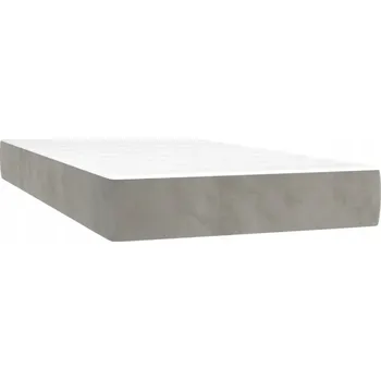 Matrace Taštičková matrace 80x200 cm bílá/světle šedá samet 20 cm