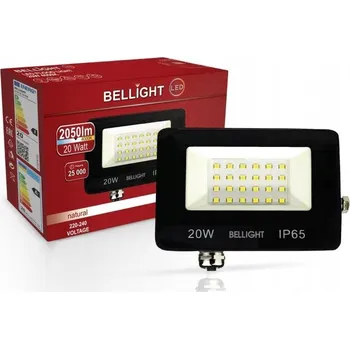 BELLIGHT LED reflektor slim 230V 20W 4000K černý