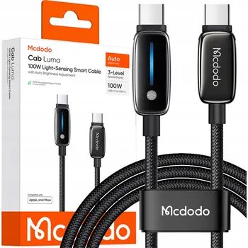Datový kabel Kabel McDodo USB typ C - USB typ C 1,2 m černý
