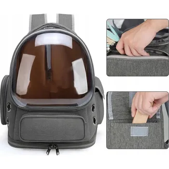 Obraz BATOH PŘEPRAVKA PRO KOČKY PRŮHLEDNÝ S VENTILACÍ 42 cm×34 cm×27 cm