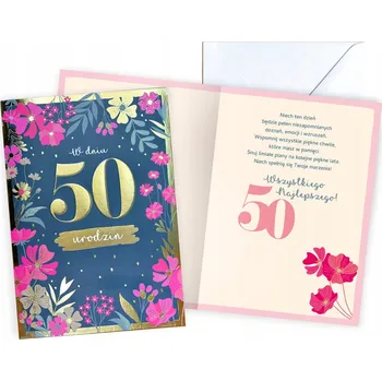 Přání k 50. narozeninám s obálkou - Padesátka