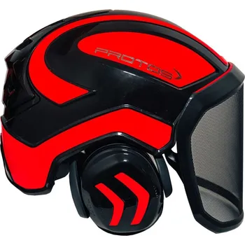 Pracovní přilba Přilba Protos Integral FOREST černo/neonověčervená