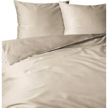 Povlečení Detexpol Povlečení saténové s lemováním makosatén Pure písková 140x200cm