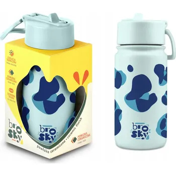 Brosky Wild 450 ml Mátový termo lahev na pití na vodu s brčkem a potiskem