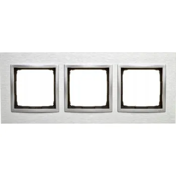 vypínač Trojitý Rámeček Kontakt-simon stříbrný