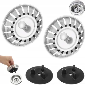 sítko a zátka do dřezu 2x Sítko Zátka Koš na dřez TEKA IKEA FRANKE