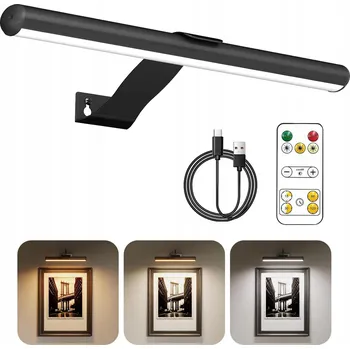 Nástěnné svítidlo LED koupelnové nástěnné svítidlo nad zrcadlo 30cm 3 barvy světla dálkový ovladač