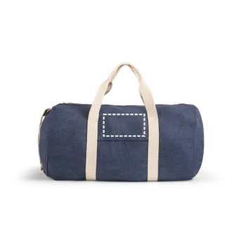 Cestovní taška DENIM BAG. Sportovní taška z džínoviny (300 g/m²) Transfer (max. 4 barvy, 150 x 80mm) 2 barvy 1 Horní přední část